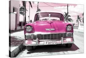 Cuba Fuerte Collection - Pink Chevy-Philippe Hugonnard-Stretched Canvas
