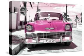 Cuba Fuerte Collection - Pink Chevy-Philippe Hugonnard-Stretched Canvas