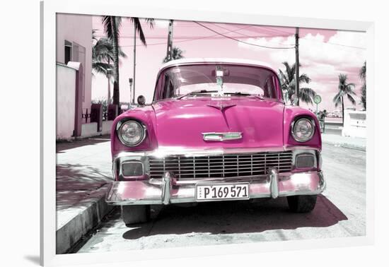Cuba Fuerte Collection - Pink Chevy-Philippe Hugonnard-Framed Photographic Print