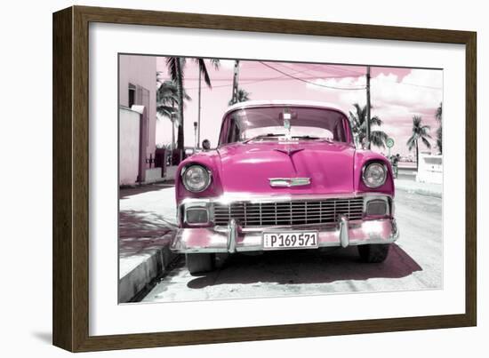 Cuba Fuerte Collection - Pink Chevy-Philippe Hugonnard-Framed Photographic Print