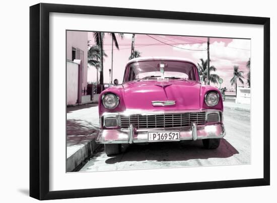 Cuba Fuerte Collection - Pink Chevy-Philippe Hugonnard-Framed Photographic Print