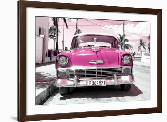 Cuba Fuerte Collection - Pink Chevy-Philippe Hugonnard-Framed Photographic Print