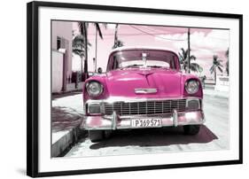 Cuba Fuerte Collection - Pink Chevy-Philippe Hugonnard-Framed Photographic Print