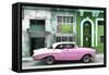 Cuba Fuerte Collection - Pink Classic Car in Havana-Philippe Hugonnard-Framed Stretched Canvas