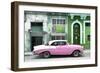 Cuba Fuerte Collection - Pink Classic Car in Havana-Philippe Hugonnard-Framed Photographic Print