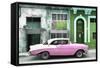Cuba Fuerte Collection - Pink Classic Car in Havana-Philippe Hugonnard-Framed Stretched Canvas