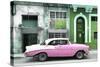 Cuba Fuerte Collection - Pink Classic Car in Havana-Philippe Hugonnard-Stretched Canvas