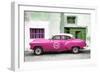 Cuba Fuerte Collection - Pink Pontiac 1953 Original Classic Car-Philippe Hugonnard-Framed Photographic Print