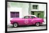 Cuba Fuerte Collection - Pink Pontiac 1953 Original Classic Car-Philippe Hugonnard-Framed Photographic Print