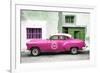 Cuba Fuerte Collection - Pink Pontiac 1953 Original Classic Car-Philippe Hugonnard-Framed Photographic Print