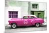 Cuba Fuerte Collection - Pink Pontiac 1953 Original Classic Car-Philippe Hugonnard-Mounted Photographic Print