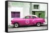 Cuba Fuerte Collection - Pink Pontiac 1953 Original Classic Car-Philippe Hugonnard-Framed Stretched Canvas