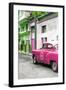 Cuba Fuerte Collection - Pink Taxi Car in Havana-Philippe Hugonnard-Framed Photographic Print