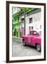 Cuba Fuerte Collection - Pink Taxi Car in Havana-Philippe Hugonnard-Framed Photographic Print