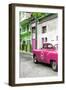 Cuba Fuerte Collection - Pink Taxi Car in Havana-Philippe Hugonnard-Framed Photographic Print