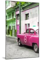 Cuba Fuerte Collection - Pink Taxi Car in Havana-Philippe Hugonnard-Mounted Photographic Print