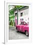 Cuba Fuerte Collection - Pink Taxi Car in Havana-Philippe Hugonnard-Framed Photographic Print