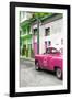 Cuba Fuerte Collection - Pink Taxi Car in Havana-Philippe Hugonnard-Framed Photographic Print