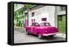 Cuba Fuerte Collection - Pink Taxi Pontiac 1953-Philippe Hugonnard-Framed Stretched Canvas