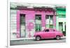 Cuba Fuerte Collection - Pink Vintage American Car in Havana-Philippe Hugonnard-Framed Photographic Print