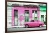 Cuba Fuerte Collection - Pink Vintage American Car in Havana-Philippe Hugonnard-Framed Photographic Print