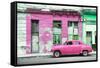 Cuba Fuerte Collection - Pink Vintage American Car in Havana-Philippe Hugonnard-Framed Stretched Canvas