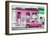 Cuba Fuerte Collection - Pink Vintage American Car in Havana-Philippe Hugonnard-Framed Photographic Print