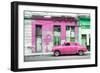 Cuba Fuerte Collection - Pink Vintage American Car in Havana-Philippe Hugonnard-Framed Photographic Print