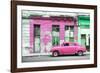 Cuba Fuerte Collection - Pink Vintage American Car in Havana-Philippe Hugonnard-Framed Photographic Print