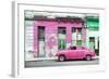 Cuba Fuerte Collection - Pink Vintage American Car in Havana-Philippe Hugonnard-Framed Photographic Print