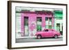 Cuba Fuerte Collection - Pink Vintage American Car in Havana-Philippe Hugonnard-Framed Photographic Print