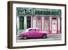 Cuba Fuerte Collection - Pink Vintage Car in Havana-Philippe Hugonnard-Framed Photographic Print