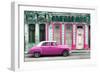 Cuba Fuerte Collection - Pink Vintage Car in Havana-Philippe Hugonnard-Framed Photographic Print