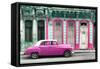 Cuba Fuerte Collection - Pink Vintage Car in Havana-Philippe Hugonnard-Framed Stretched Canvas