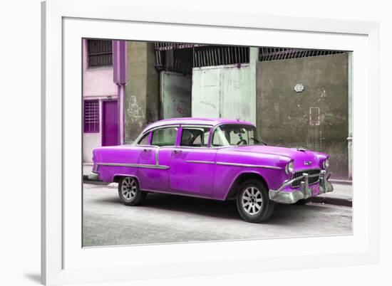 Cuba Fuerte Collection - Purple Chevy-Philippe Hugonnard-Framed Photographic Print