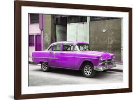 Cuba Fuerte Collection - Purple Chevy-Philippe Hugonnard-Framed Photographic Print