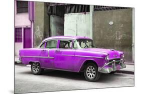 Cuba Fuerte Collection - Purple Chevy-Philippe Hugonnard-Mounted Photographic Print