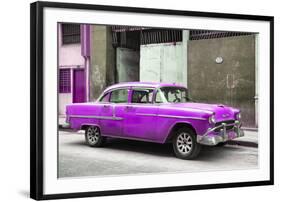 Cuba Fuerte Collection - Purple Chevy-Philippe Hugonnard-Framed Photographic Print