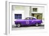 Cuba Fuerte Collection - Purple Pontiac 1953 Original Classic Car-Philippe Hugonnard-Framed Photographic Print