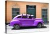 Cuba Fuerte Collection - Purple Vintage Car-Philippe Hugonnard-Stretched Canvas