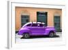 Cuba Fuerte Collection - Purple Vintage Car-Philippe Hugonnard-Framed Photographic Print