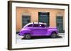 Cuba Fuerte Collection - Purple Vintage Car-Philippe Hugonnard-Framed Photographic Print