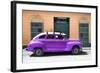 Cuba Fuerte Collection - Purple Vintage Car-Philippe Hugonnard-Framed Photographic Print