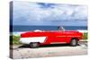 Cuba Fuerte Collection - Red Car Cabriolet-Philippe Hugonnard-Stretched Canvas