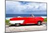 Cuba Fuerte Collection - Red Car Cabriolet-Philippe Hugonnard-Mounted Photographic Print