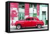 Cuba Fuerte Collection - Red Classic American Car-Philippe Hugonnard-Framed Stretched Canvas