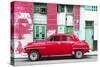 Cuba Fuerte Collection - Red Classic American Car-Philippe Hugonnard-Stretched Canvas