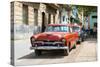 Cuba Fuerte Collection - Red Classic Car in Havana-Philippe Hugonnard-Stretched Canvas