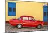 Cuba Fuerte Collection - Red Classic Car in Trinidad-Philippe Hugonnard-Mounted Photographic Print