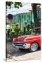 Cuba Fuerte Collection - Red Classic Car in Vinales II-Philippe Hugonnard-Stretched Canvas